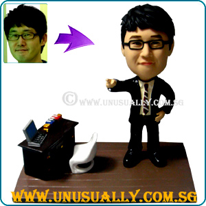 Custom 3D Caricature Male Executive At Office Figurine